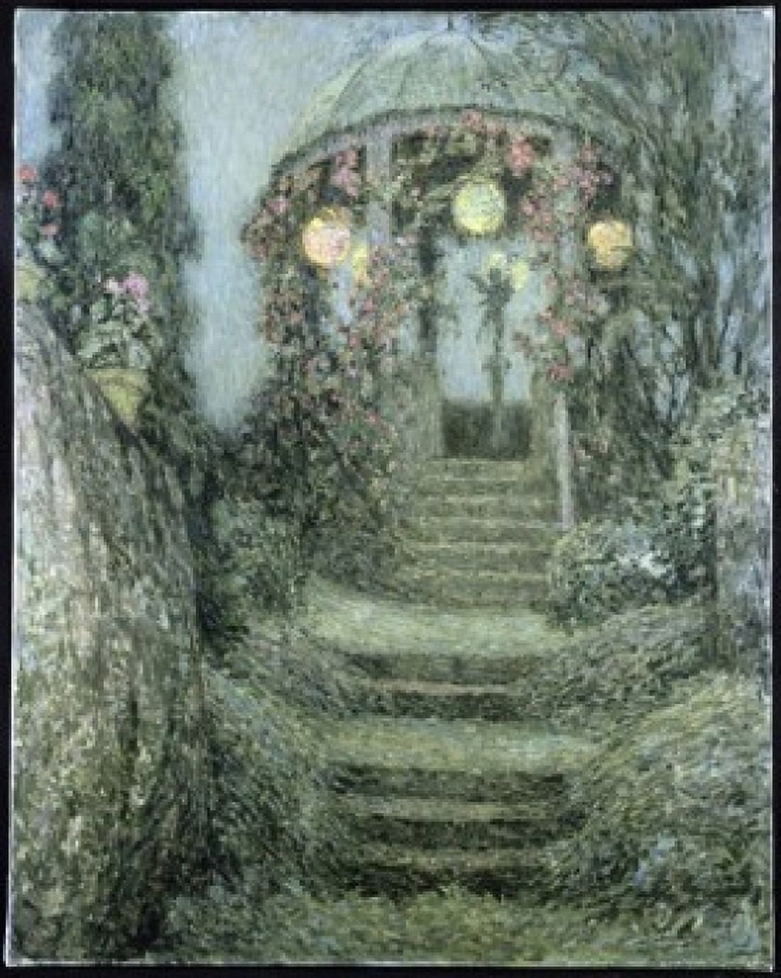La Tour aux Lanternes Henri Eugene Le Sidaner (1862-1939 French) Christies Images New York USA Canvas Art - Henri Eugene Le Sidaner (24 x 36)