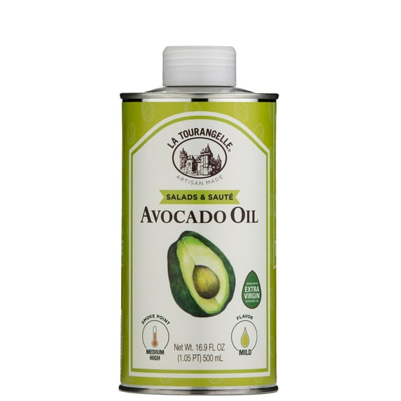 La Tourangelle Avocado Oil DEF29 16.9 Fl Oz, All-Natural, Artisanal, Great for Salads, Fruit, Fish or Vegetables, Buttery Flavor
