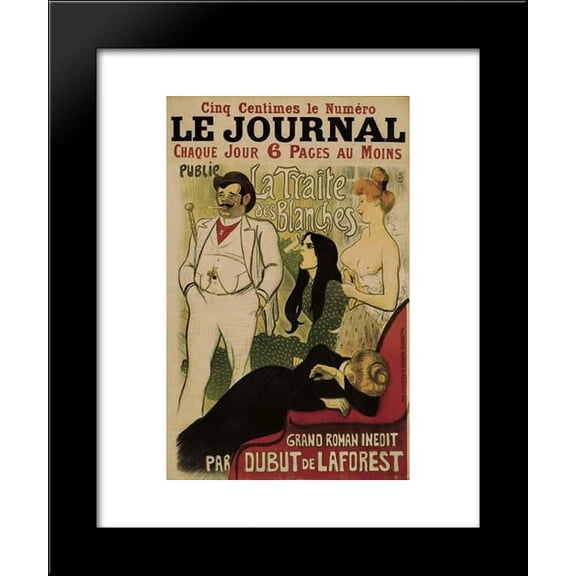 La Traite Des Blanches 20x24 Framed Art Print by Theophile Steinlen