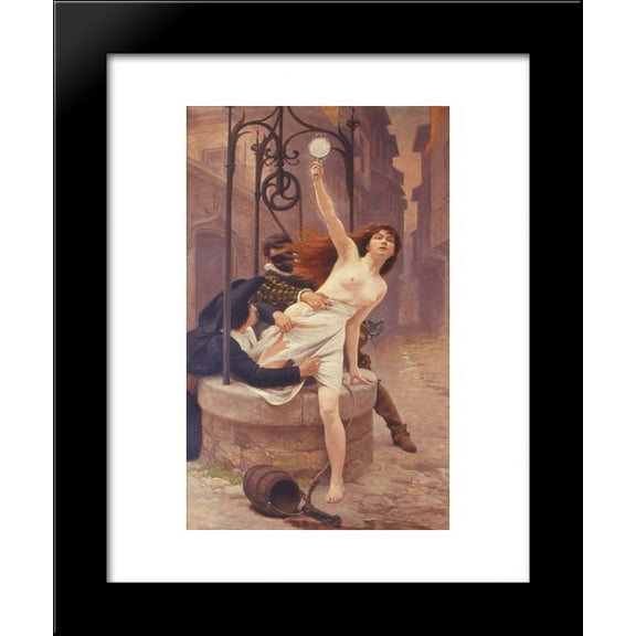 La Vérité sortant du puits 20x24 Framed Art Print by Edouard Debat-Ponsan