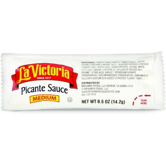 La Victoria Medium Picante Sauce, 0.5 Ounce -- 200 per Case.
