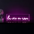 thumbnail image 1 of La Vie En Rose 20" X 6" Contemporary Glam Acrylic Box USB Operated LED Neon Light, Pink, 1 of 7