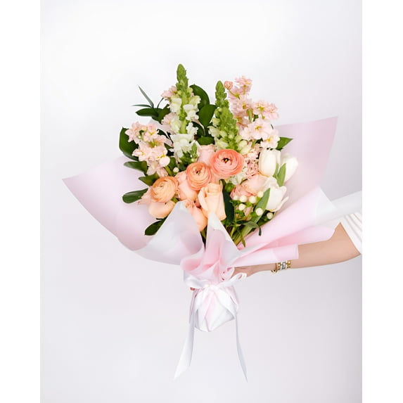 La Vie En Rose Peach Bundle No Vase