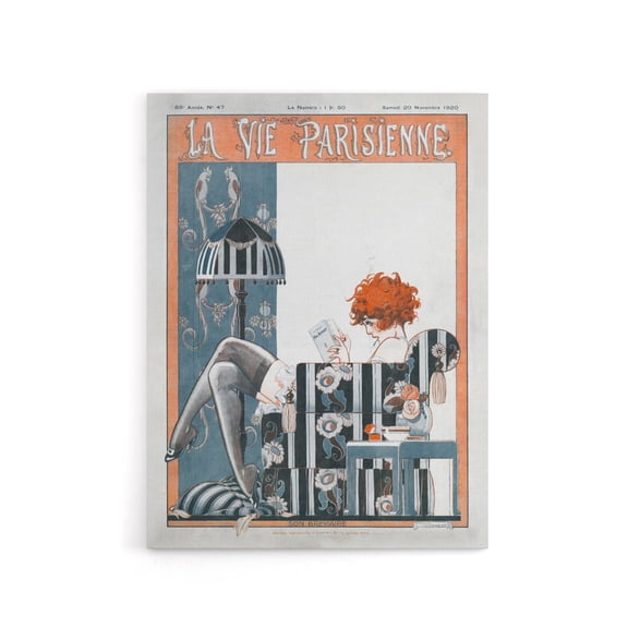 La Vie Parisienne The Breviary Canvas Wall Art Print 24X32"