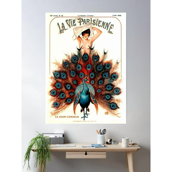 La Vie Parisienne : Vintage 1925 Magazine Advertising Print Poster Wall Art, Modern Wall Decor For Living Room Bedroom, 8x12 UNFRAMED