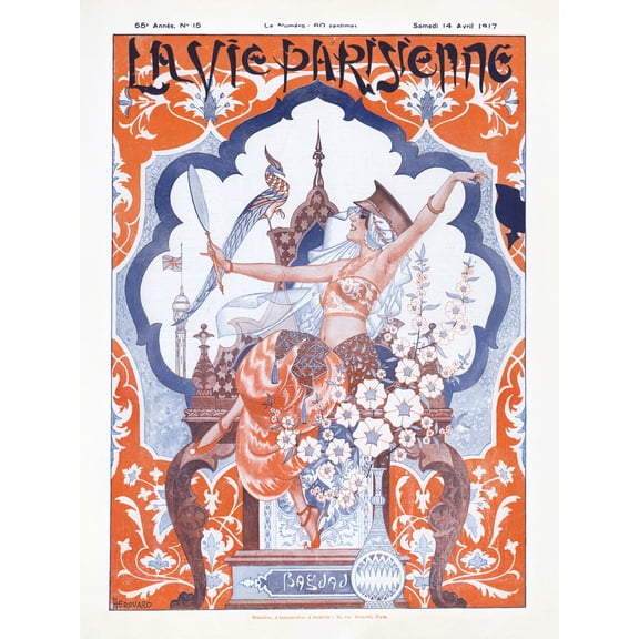 La Vie Parisienne Vintage French Fall Baghdad WW1 British Magazine Cover Extra Large XL Wall Art Poster Print