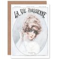 thumbnail image 1 of La Vie Parisienne Woman with Earrings Magazine Cover Greetings Card Plus Envelope Blank inside, 1 of 3