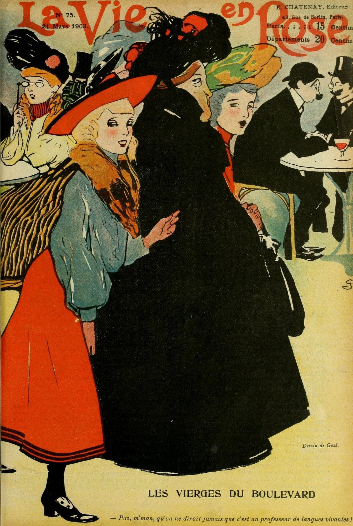 La Vie en Rose 1903 Canvas Art - Franciso Javier Gos (24 x 36)