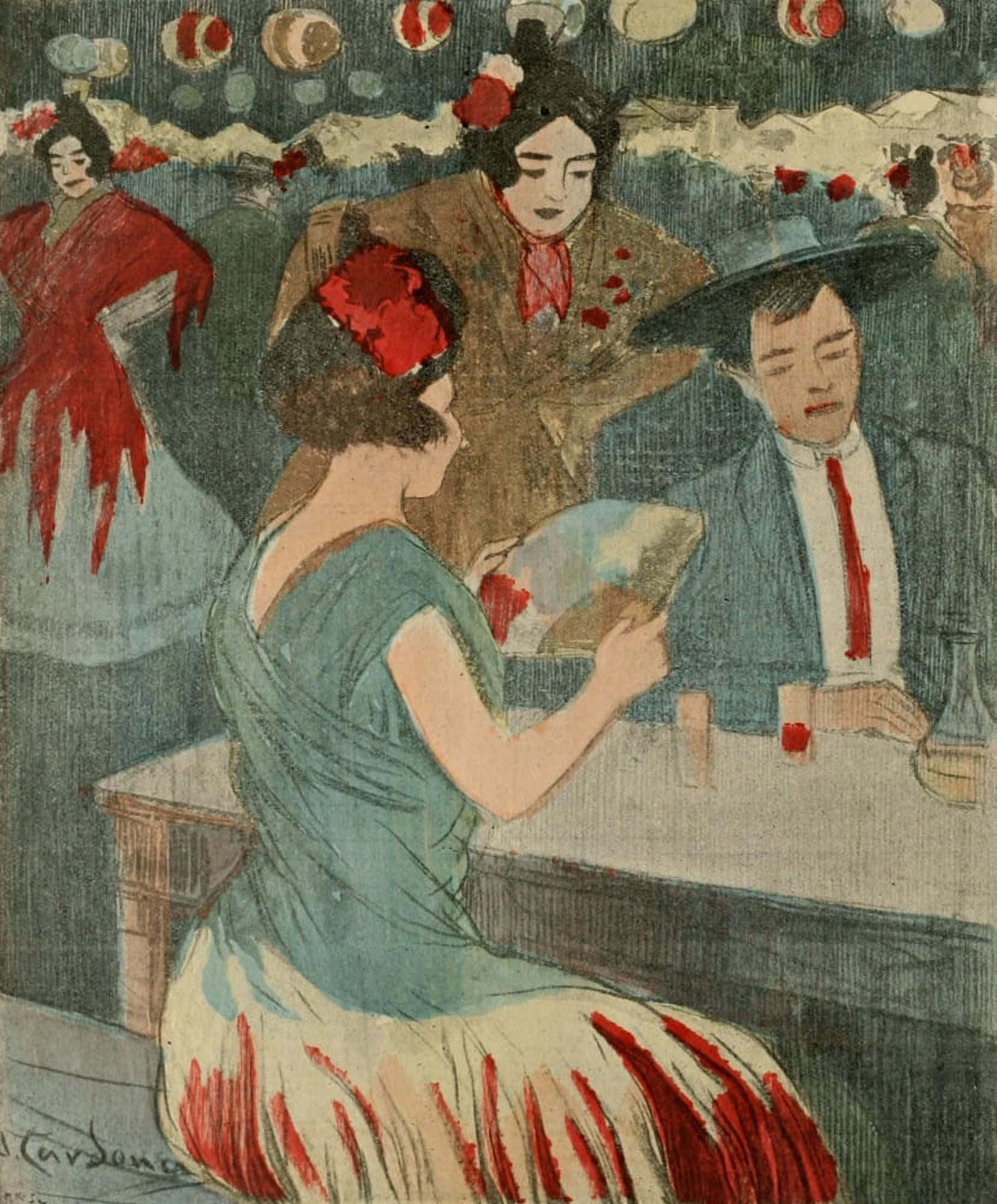 La Vie en Rose 1903 Ceux Quon Nintimide pas Canvas Art - Francisco Cardona (24 x 36)
