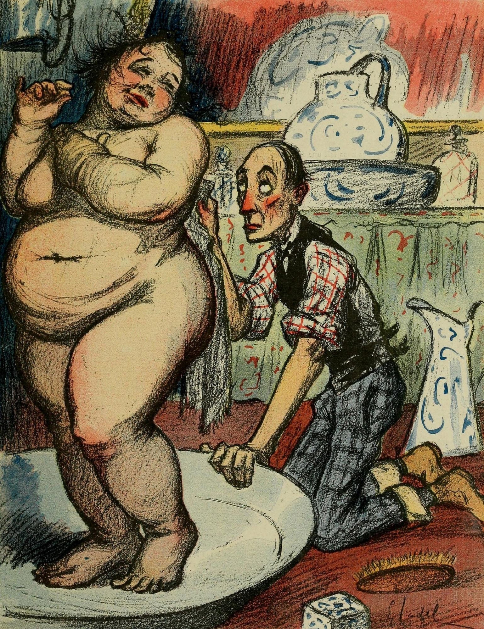 La Vie en Rose 1903 Enormous Canvas Art - Eug???ne Cadel (18 x 24)