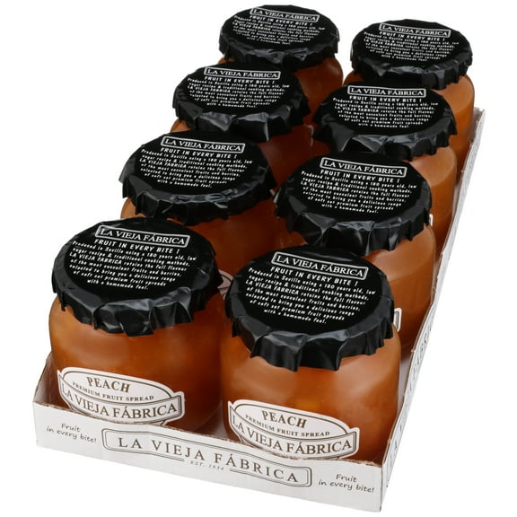 La Vieja Fabrica Premium Peach Fruit Spread 8pk case (9.9 oz each)