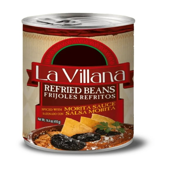 La Villana Refried Beans with Morita Sauce 14.4 oz