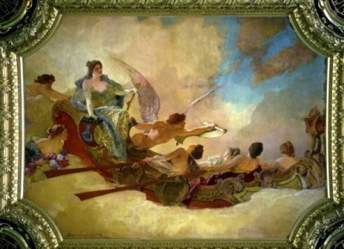 La Ville de Paris Conviant le Monde a ses Fetes 1895 Jean Joseph Benjamin Constant (1845-1902French ) Hotel de Ville Paris Canvas Art - Jean Joseph Benjamin Constant (18 x 24)