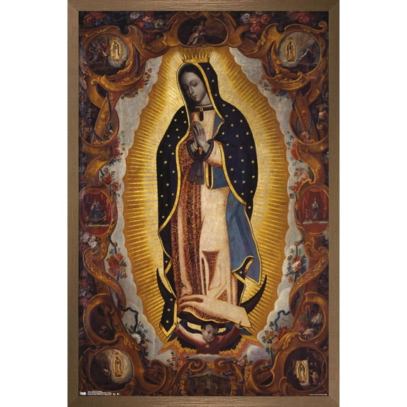 La Virgen De Guadalupe Wall Poster, 14.725" x 22.375", Framed