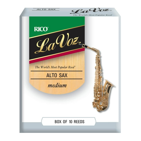 La Voz Alto Sax Reeds, Strength Medium, 10-pack