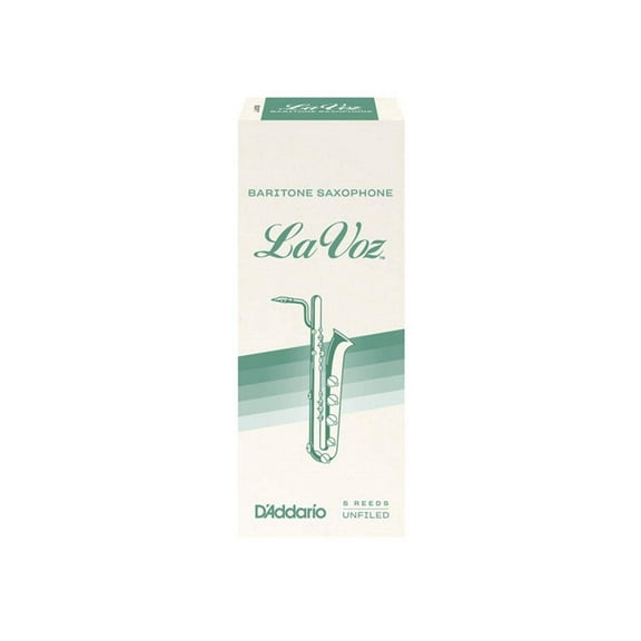 La Voz Baritone Saxophone Reeds 5-Pack Medium Hard