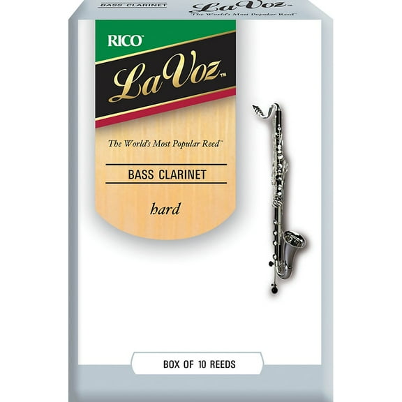 La Voz Bass Clarinet Reeds, Strength Hard, 10-pack