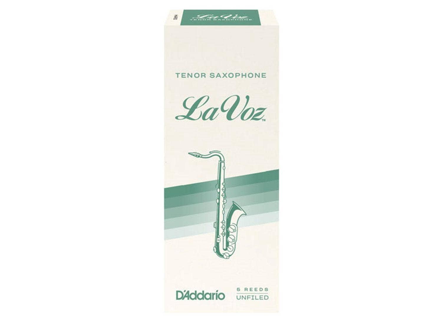 La Voz Tenor Saxophone Reeds, Medium, 5 Pack