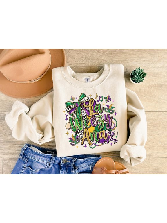 La Weezy Ana Mardi Gras Louisiana Festival Crewneck Sweatshirt