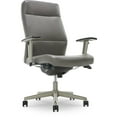 thumbnail image 1 of La-Z-Boy Baylor Modern Executive Office Chair Grey Bonded Leather, 1 of 2