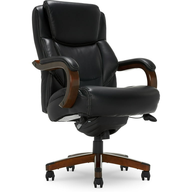La-Z-Boy Delano Big & Tall Executive Office Chair, Black Bonded
