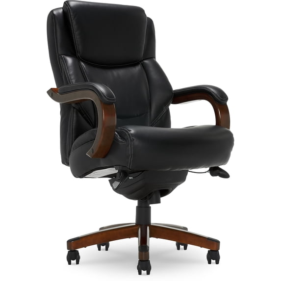 La-Z-Boy Delano Big & Tall Executive Office Chair Black Bonded Leather