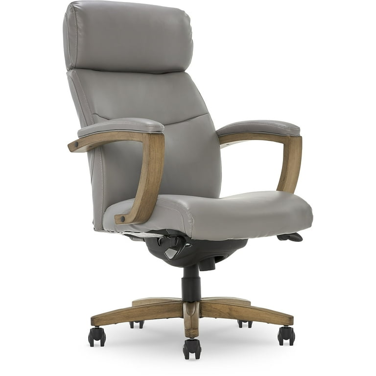 LZB Modern Grayson Executive Office Chair Gray La Z Boy
