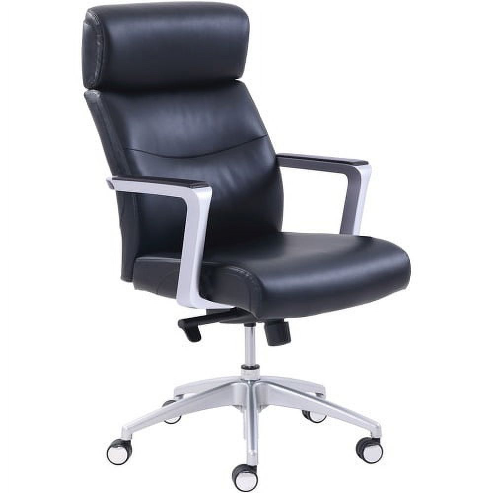 La Z Boy High back Leather Chair Black Bonded Leather Seat Black Bonded Leather Back 5 star Base 30