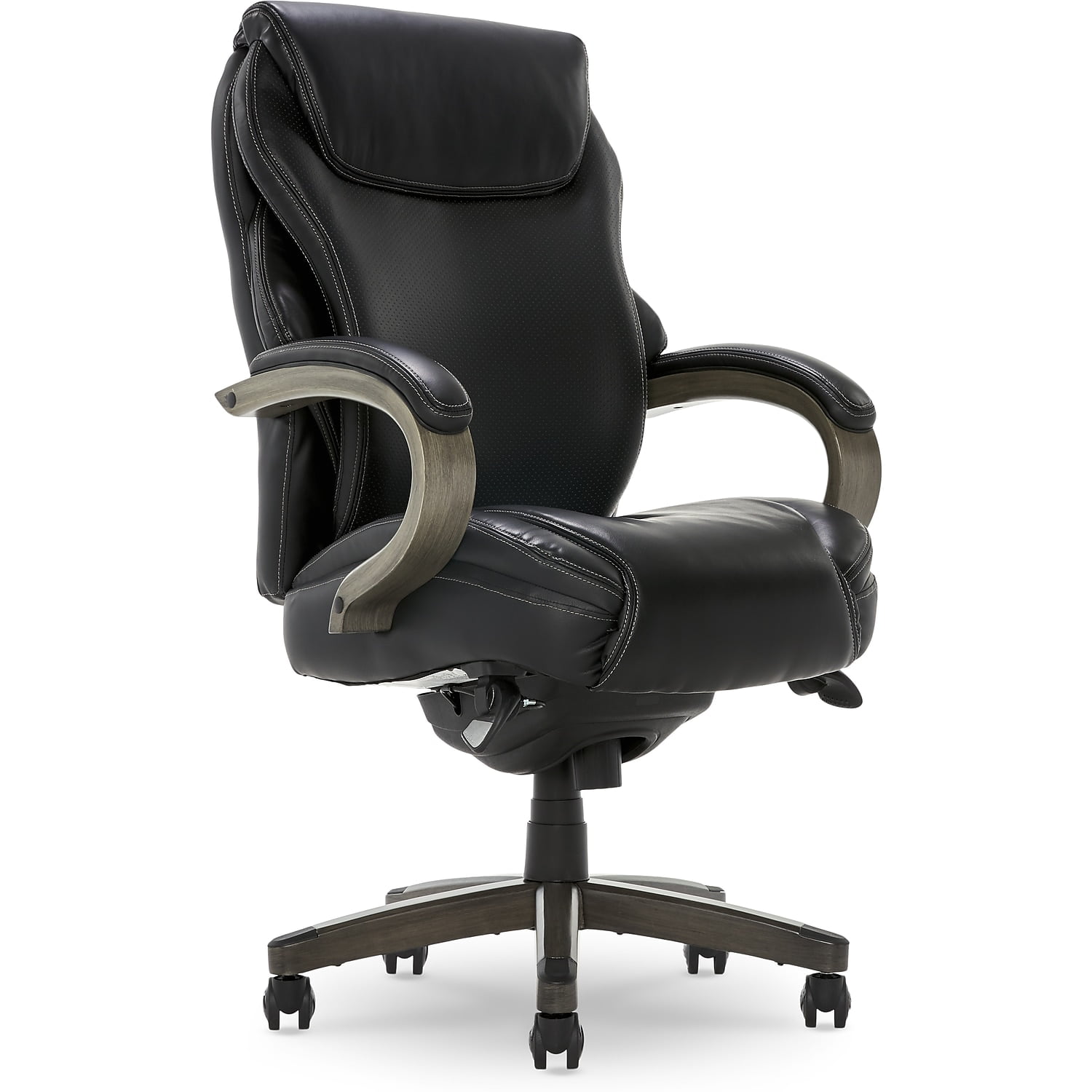 LaZBoy Hyland Ergonomic Faux Leather Swivel Executive Chair Black