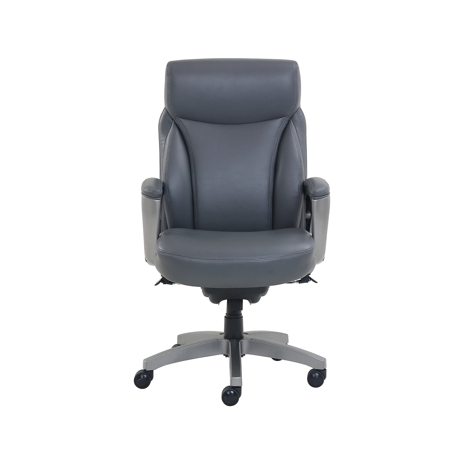 LaZBoy Leather Executive Chair Gray (51446)