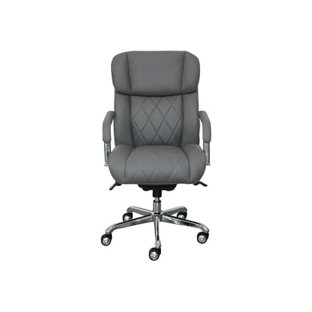 La-Z-Boy - Sutherland Bonded Leather Office Chair - Gray