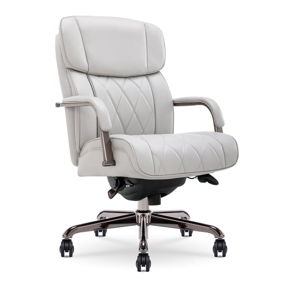 La-Z-Boy Symphony Executive Office Chair Bonded Leather Gray and Graphite