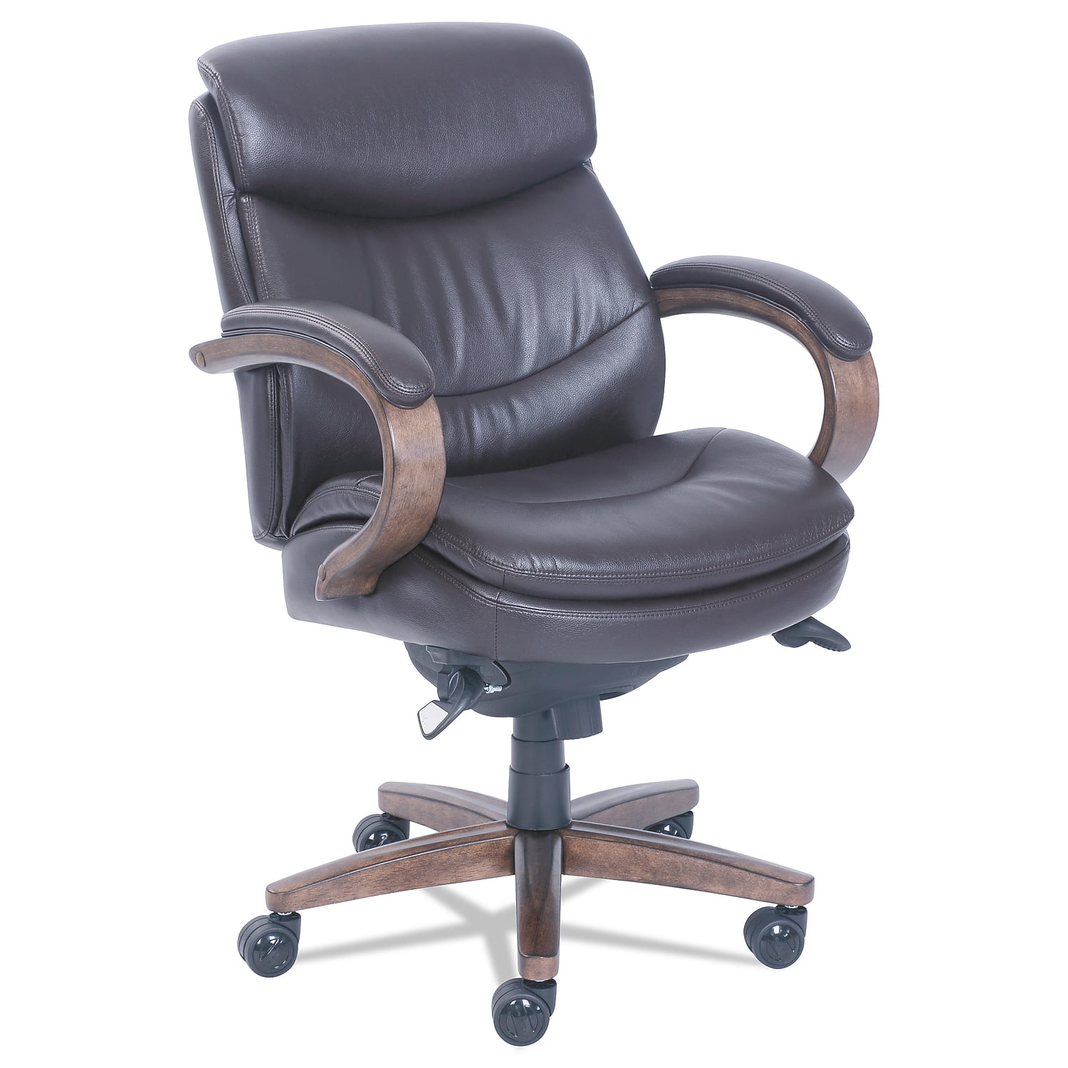 La-Z-Boy Woodbury High-Back Brown Leather Executive Swivel Chair