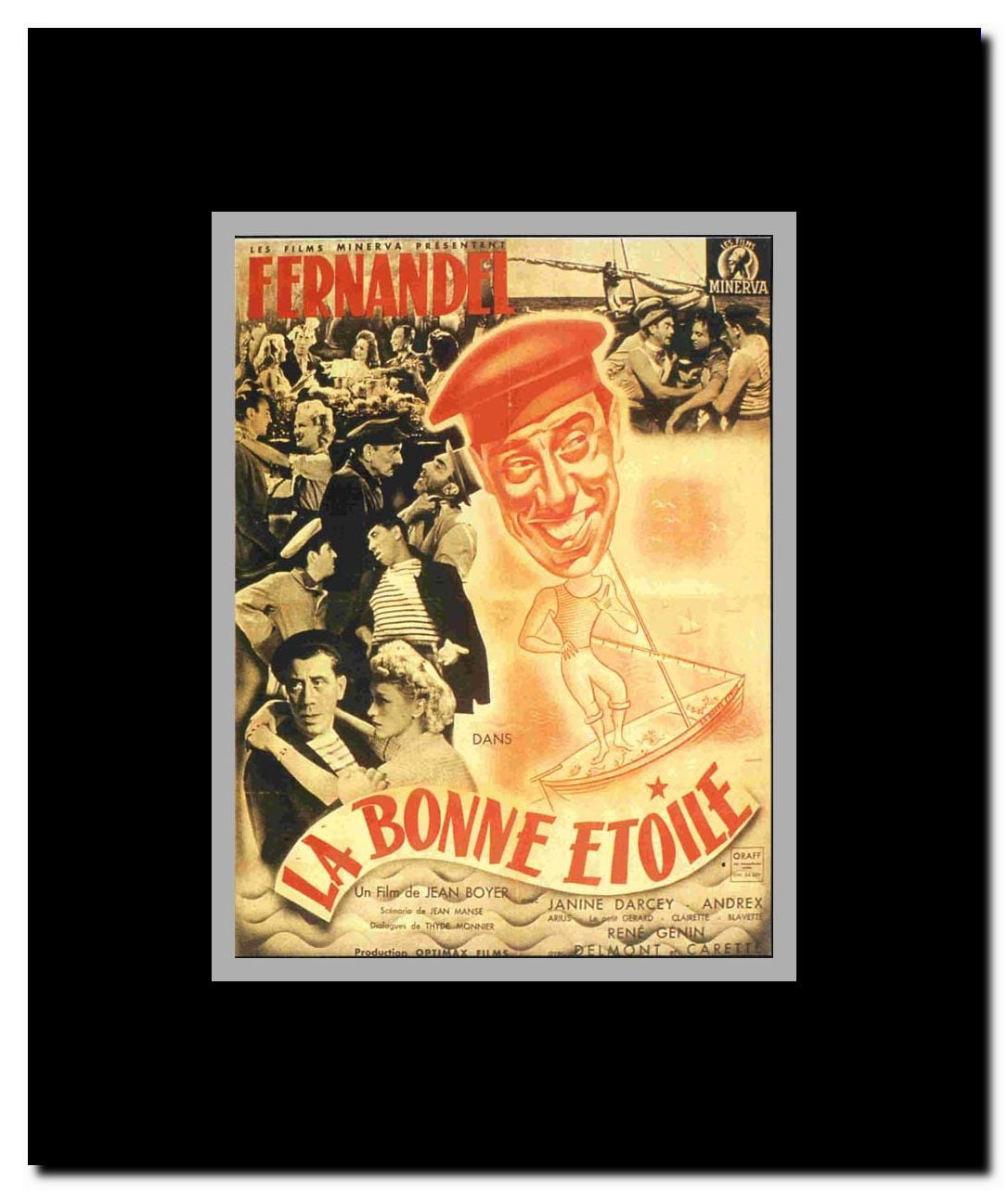 La bonne Etoile Framed Movie Poster