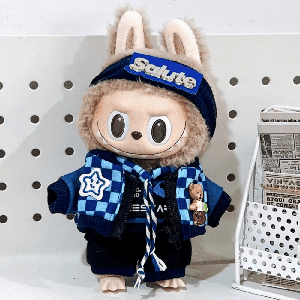 17cm Doll Clothes Set - Fashion Dresses & Accessories, Blue & White Outfit Bundle For Doll Collectors
