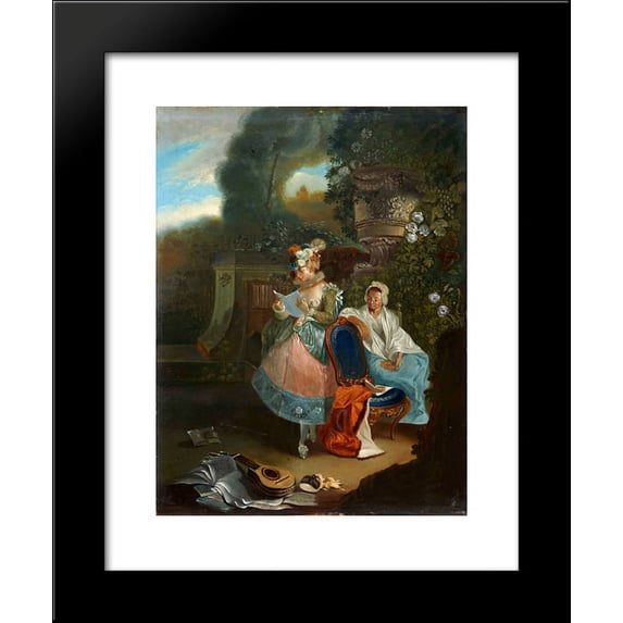 La carta 20x24 Framed Art Print by Paret y Alcazar, Luis