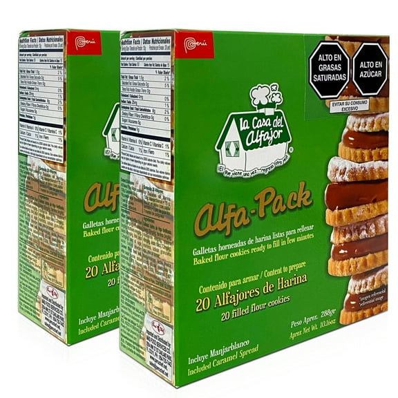 La casa del alfajor 20 alfajores de harina 2 Pack (Kit)