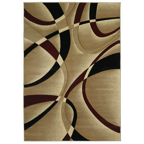La-chic Area Rug in Burgundy (2 ft. 8 in. L x 1 ft. 10 in. W)