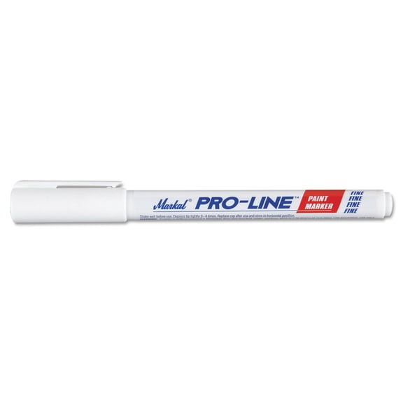 La-co Industries Pro-line Fine Point Paint Marker 96871, Fine Bullet Tip, White