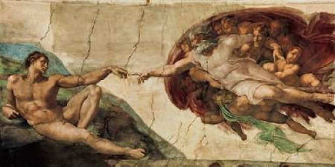 La creazione di Adamo Canvas Art - Michelangelo Buonarroti (10 x 20)