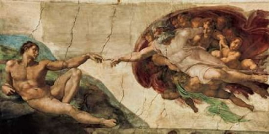 La creazione di Adamo Canvas Art - Michelangelo Buonarroti (24 x 48)