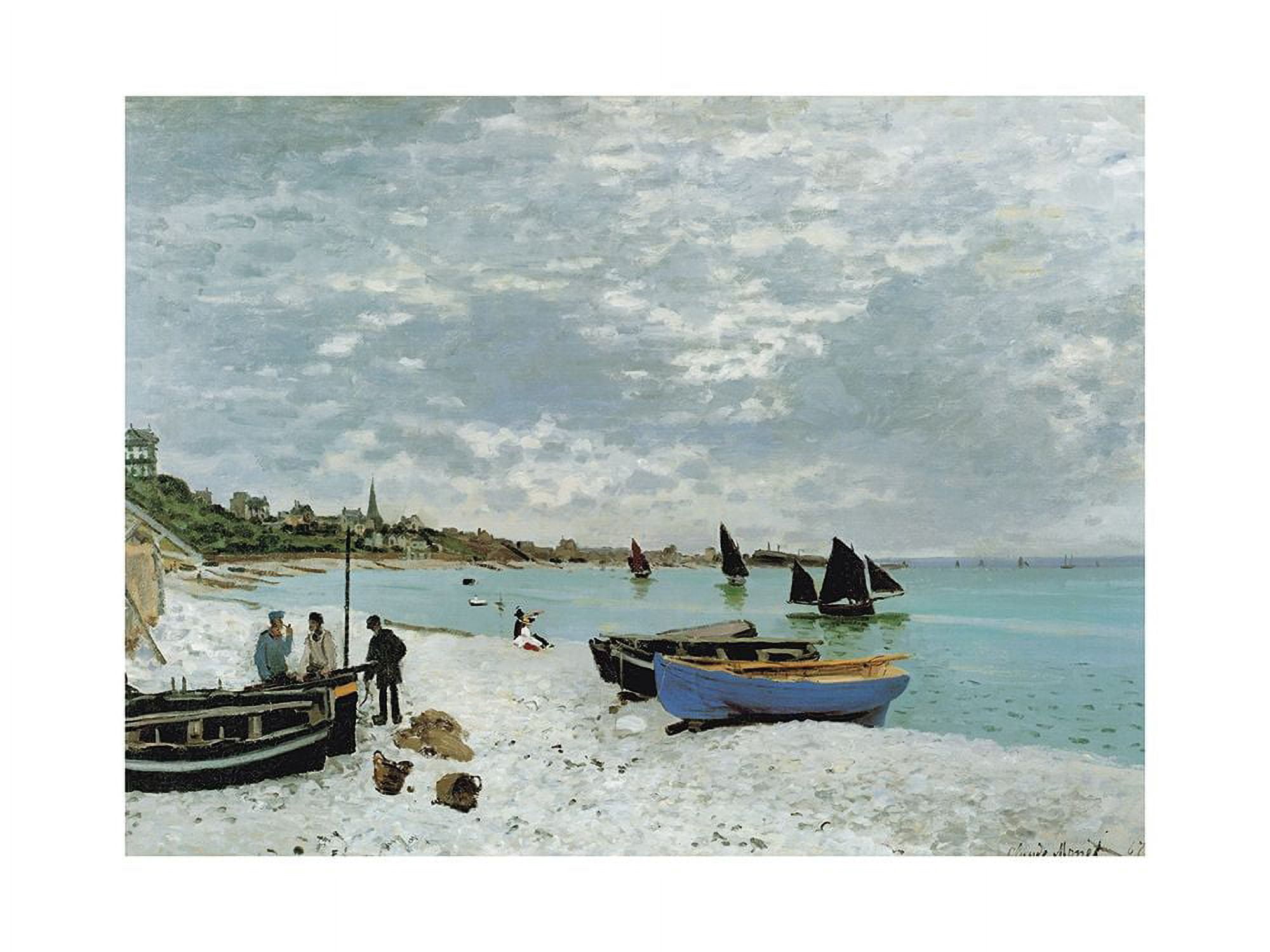 La plage a Sainte-Adresse Poster Print by Claude Monet (24 x 18 ...