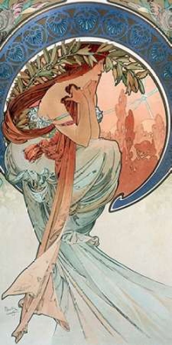 La-poesie Canvas Art - Alphonse Mucha (24 x 48)