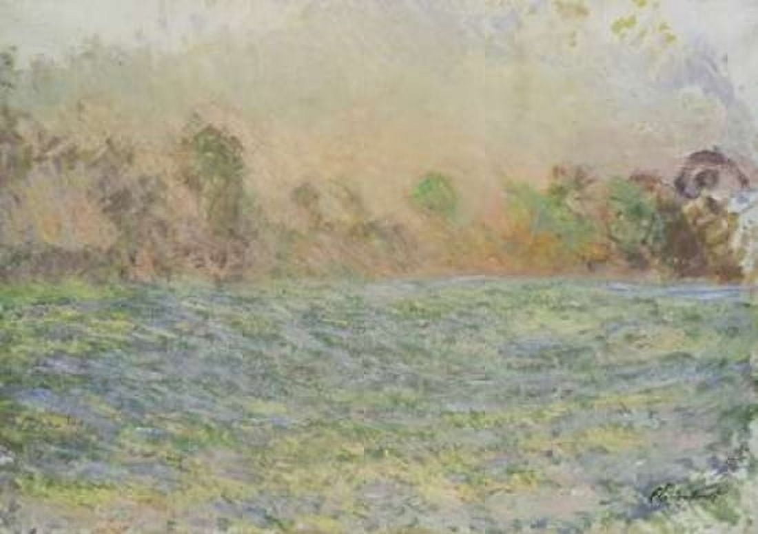 La prairie de Limetz pres de Giverny Canvas Art - Claude Monet (20 x 28)