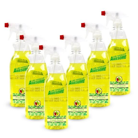 La's Totally Awesome Bathroom Cleaner, Removes Soap Scum & Stubborn Stains, Plant-Derived Formula, 32 Fl Oz (Pack of 6)