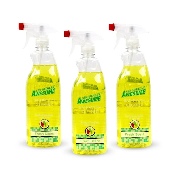 La's Totally Awesome Bathroom Cleaner, Removes Soap Scum & stubborn stains Plant-Derived Formula, 32 Fl Oz (Pack of 3)