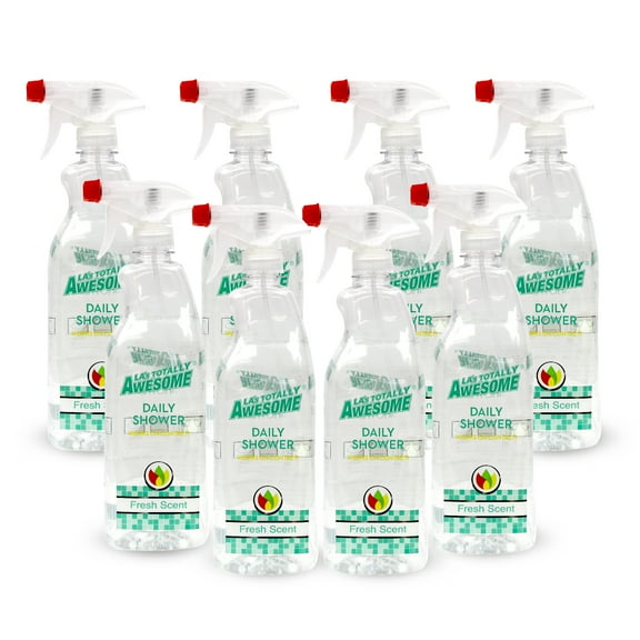 La's Totally Awesome Daily Shower Cleaner Spray, For Showers, Tubs and more, Plant-Derived Formula, 32 Fl Oz (Pack of 8)