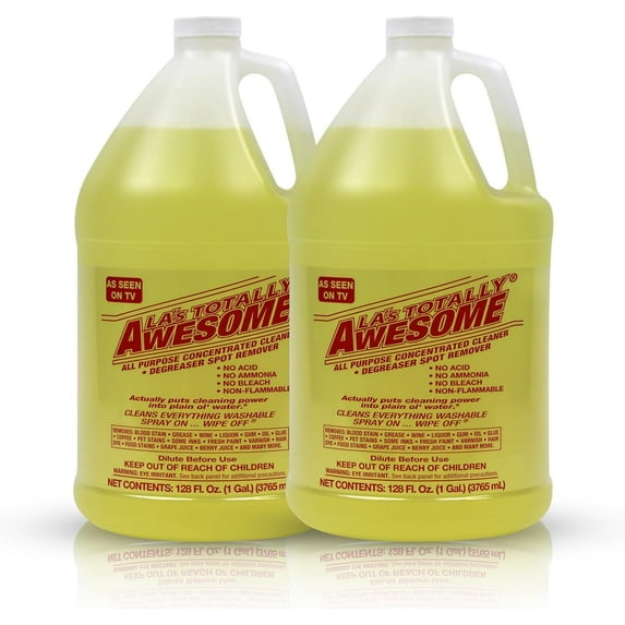 La's Totally Awesome All Purpose Cleaner Refill – 128oz (Pack of 2) Concentrated Multipurpose Cleaner & Heavy Duty Degreaser for Home, Kitchen, Bathroom, Floors, Spray Bottles & More