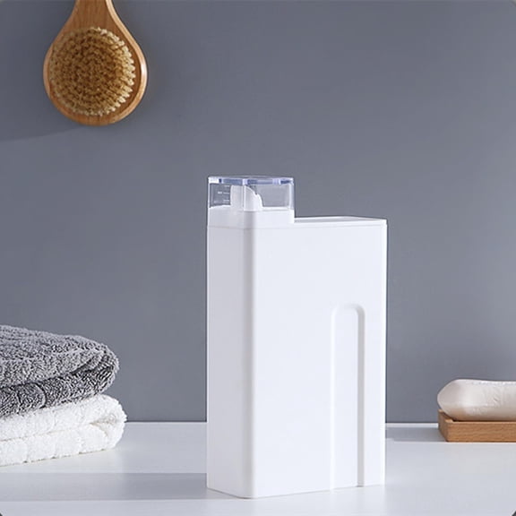 La-u-ndry Detergent Dispenser-Soap Dispenser,Large Pump Dispenser Bottle for Kitchen, La-u-ndry Empty Shampoo Bottles Suitable Beads, Washing Powder, 10ML(White)