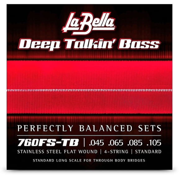 La Bella 760-FD Deep Talkin' Stainless Steel Flat Wound 4- String Standard 42-83